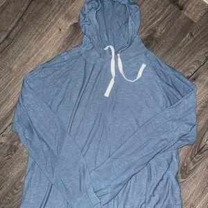 Free Fly Blue Hooded Long Sleeve Pullover